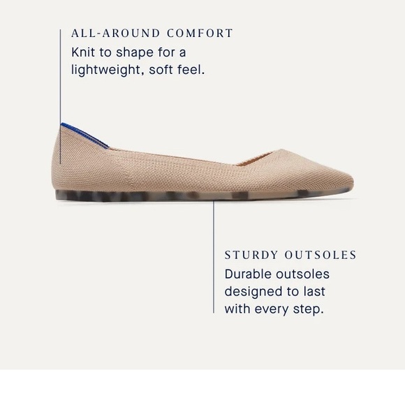 Rothy's the Point II size 10 in Ecru - Picture 2 of 9